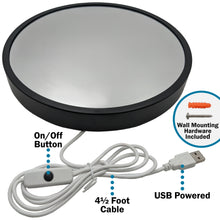 Load image into Gallery viewer, 10 Inch Round Mirror with Beautiful Moon LED Nightlight - Modern Minimalistic Mirror, Doubles as a Night Light
