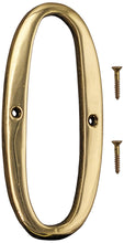 Load image into Gallery viewer, 6-inch House Number 0 (Zero) with Mounting Screws, Polished Brass, Shiny Gold Color, Suitable for Mailbox, Home, etc
