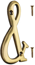 Load image into Gallery viewer, 4-inch &quot;&amp;&quot; (and symbol) House Symbol with Mounting Screws, Polished Brass, Shiny Gold Color, Suitable for Mailbox, Home, Apartment, Hotel etc
