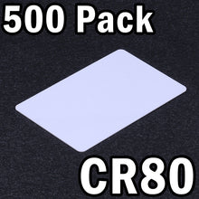Load image into Gallery viewer, 500 Pack Blank White CR80 PVC Cards, Glossy Finish (3.375" Long by 2.125" Tall)
