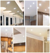 Load image into Gallery viewer, 12 Pack 4.8&quot; LED Dimmable Recessed LED Lights Retrofit Kit w/ 5 Selectable Color Temperatures (2700K to 5000K), CRI90, 1050lm, 12W (100W Equivalent), Baffle Trim, Downlight, J-Box Included
