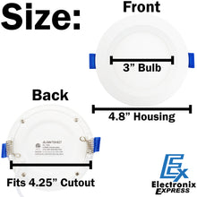 Load image into Gallery viewer, 12 Pack 4.8&quot; LED Dimmable Recessed LED Lights Retrofit Kit w/ 5 Selectable Color Temperatures (2700K to 5000K), CRI90, 1050lm, 12W (100W Equivalent), Baffle Trim, Downlight, J-Box Included
