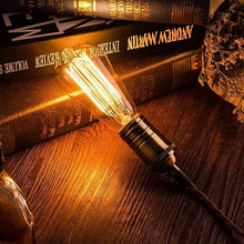 Load image into Gallery viewer, 4 Pack of ST64 Vintage Edison Light Bulbs with Squirrel Cage Filament - 60W Dimmable Incandescent Bulbs, 2200K Amber Glow, E26 Medium Base
