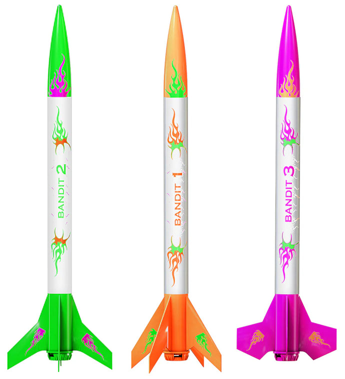 Estes 3 Bandits Model Rockets - Includes Three Beginner Model Rocket Kits (2435)