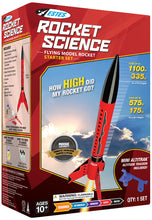 Load image into Gallery viewer, Estes Rocket Science Model Rocket Launch Set, Beginner Skill Level Kit with Engines, Launch Controller &amp; Pad, and Altitude Tracker (5326)
