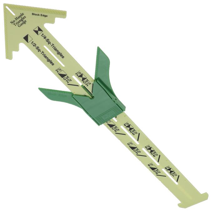 Quilting and Sewing Triangle Gauge Ruler for Half or Quarter Inch Square Triangles (5 Different Block Sizes)