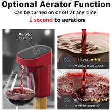 Load image into Gallery viewer, Cordless Electric Wine and Liquor Dispenser with Aerator Feature - Adjustable Dispensing Amount from 1mL to 999mL (1 Ounce to 33 Ounces), Rechargeable - Includes USB-C Charging Cable
