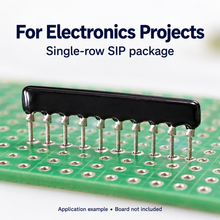 Load image into Gallery viewer, Thick Film Resistors 330 Ohms 9 Resistors/10 Pins(SIP) Common Terminal - 10 Pack
