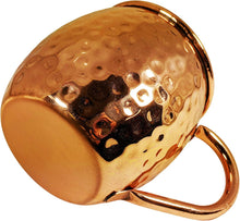 Load image into Gallery viewer, 8 Pack Pure Copper Moscow Mule Mugs - Each Hammered Mug Holds 18 Ounces
