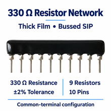 Load image into Gallery viewer, Thick Film Resistors 330 Ohms 9 Resistors/10 Pins(SIP) - Common Terminal
