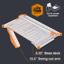 Load image into Gallery viewer, Fiskars SureCut™ Deluxe Craft Paper Trimmer - 12” Cut Length - Craft Paper Cutter with Grid Lines (152490-1006)
