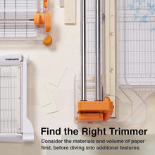 Load image into Gallery viewer, Fiskars SureCut™ Deluxe Craft Paper Trimmer - 12” Cut Length - Craft Paper Cutter with Grid Lines (152490-1006)
