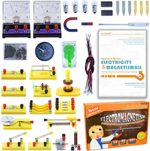 Load image into Gallery viewer, Electricity and Magnetism Kit Experiments STEM Science Kit for Kids, Electromagnetism Circuit Learning Set School Lab Physics Educational Toys, Birthday Gift for Boys Girls Age 8-16 Year Old
