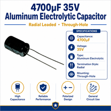 Load image into Gallery viewer, Electrolytic Radial Lead Capacitor 35V 4,700µF
