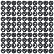 Load image into Gallery viewer, 100 Pack Black 40mm Rear Wheels with Spokes for Co2 Dragsters
