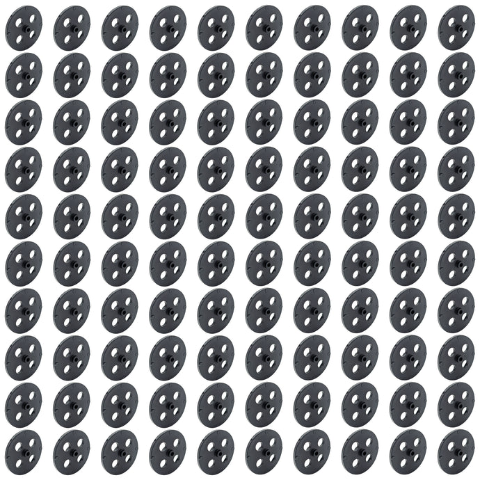 100 Pack Black 35mm Front Wheels for Shell Style Co2 Dragsters