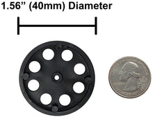 Load image into Gallery viewer, 100 Pack Black 40mm Rear Wheels for Shell Style Co2 Dragsters
