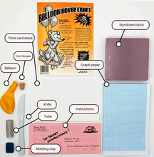 Load image into Gallery viewer, Balloon Hovercraft Problem Solving Kit, Science and Engineering Project that you Design and Build Yourself

