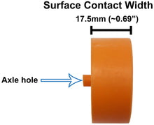 Load image into Gallery viewer, 100 Pack Orange 40mm Rear Wheels with Spokes for Co2 Dragsters
