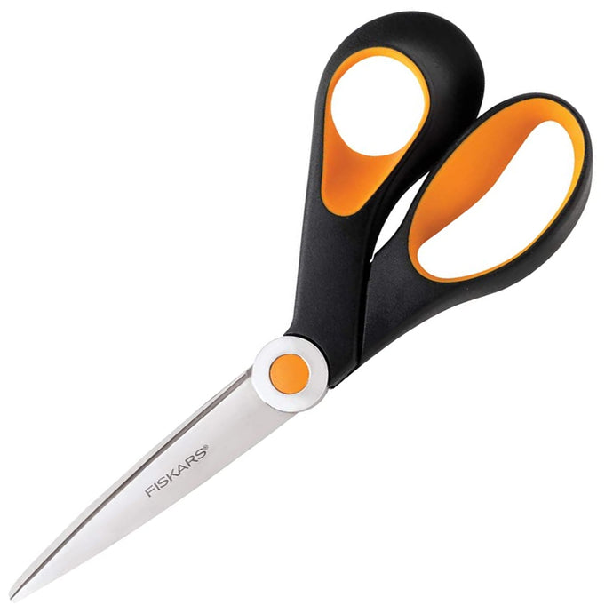 Fiskars Razor-edge Softgrip Scissors, 8 Inch, Black (175800-1002)
