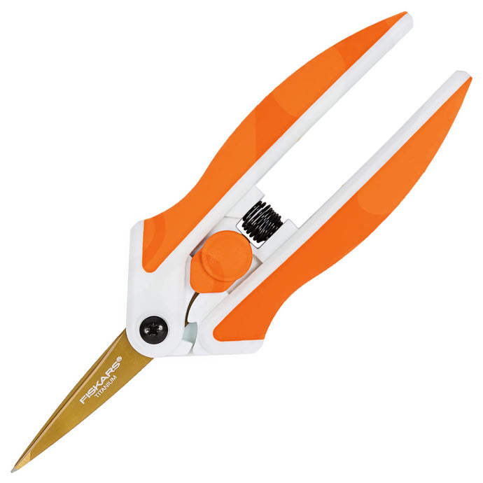 Fiskars Titanium Micro-Tip Easy Action Scissors, 6 Inch, Orange (190520-1001)