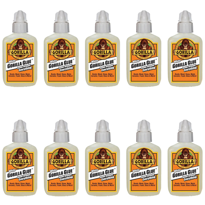 Gorilla 10 Pack 2 Ounce Bottles White Gorilla Glue