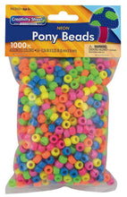 Load image into Gallery viewer, 1,000 Pack Neon Pony Crafting Beads, 6mm x 9mm (3553)
