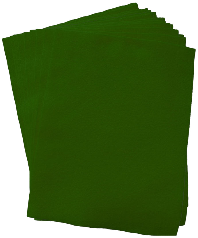 12 Pack Dark Green Felt Sheets, 9