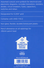 Load image into Gallery viewer, ALVIN Drafting Template for Electrical and Electronic Diagrams (TD1279)
