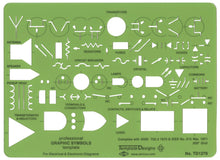 Load image into Gallery viewer, ALVIN Drafting Template for Electrical and Electronic Diagrams (TD1279)
