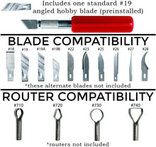 Load image into Gallery viewer, Excel Blades K5 Heavy Duty Hobby Knife with Safety Cap, Hexagonal Plastic Grip Handle (16005)
