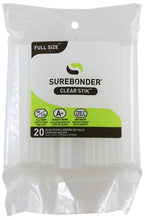 Load image into Gallery viewer, Surebonder 20 Pack Full Size 4&quot; Long x 7/16&quot; Diameter Clear Hot Glue Sticks for High &amp; Low Temperatures (DT-20)
