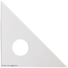 Load image into Gallery viewer, 10-inch 45-45-90 Drafting Triangle, Clear Plastic
