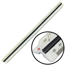 Load image into Gallery viewer, 12-Inch Engineers Scale Ruler, 3-Sided Triangular Design, Color Coded
