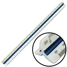 Load image into Gallery viewer, 12-Inch Engineers Scale Ruler, 3-Sided Triangular Design, Color Coded
