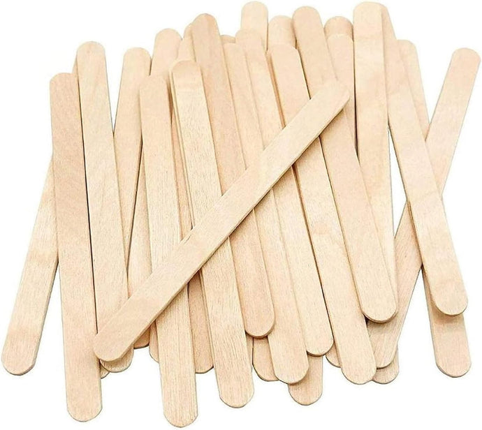 100 Piece Wooden Popsicle Sticks, 4.5
