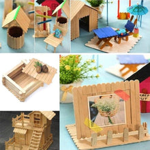 Load image into Gallery viewer, 100 Piece Wooden Popsicle Sticks, 4.5&quot; Length, Natural Wood Pieces for DIY Crafts
