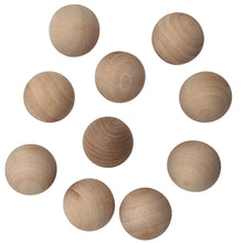 Load image into Gallery viewer, 10 Pack 1&quot; Diameter Wooden Balls for Crafting
