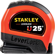 Load image into Gallery viewer, Stanley 25 Foot High Visibility Magnetic LEVERLOCK Tape Measure, 1&quot; Width (STHT30818S)
