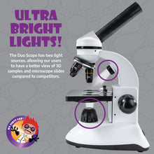 Load image into Gallery viewer, Duo Scope Microscope - Young Scientist Microscope Set, Microscopes for Students, EDU Science Microscope, Microscope Toy, Kids Microscope Set, Laboratory Kit for Kids (MFL-06)
