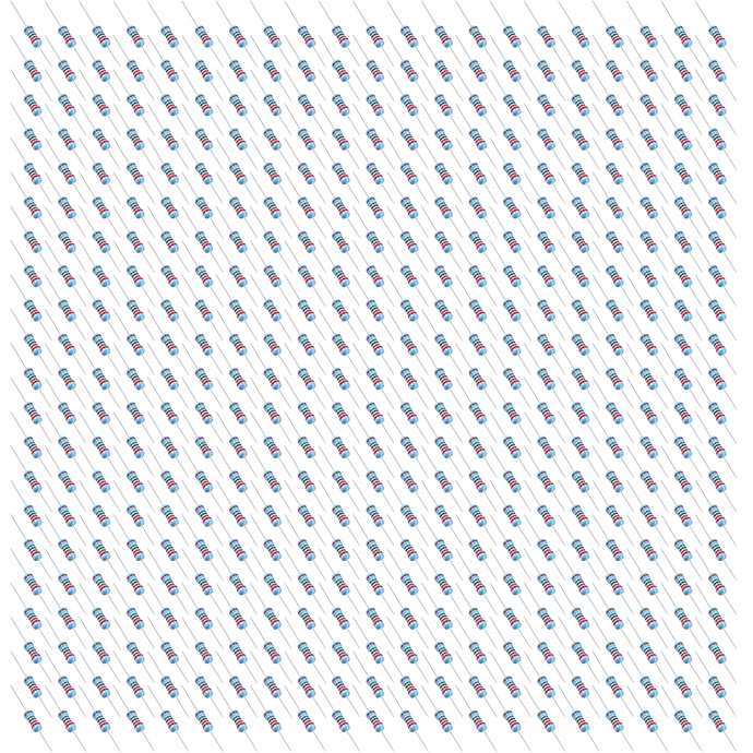 1000 Pack Carbon film resistor 5% 1/2W 220 Ohms