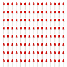 Load image into Gallery viewer, 10mm Jumbo Red Diffused LED, 2-Pin Round, 1.8-2.2V 20mA - 100 Pack
