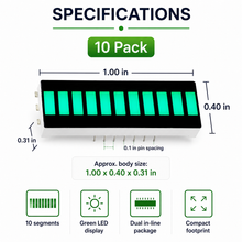 Load image into Gallery viewer, LED Bar Graph Green - Pack of 10
