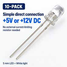 Load image into Gallery viewer, White 12V High Voltage LED - 10 Pack
