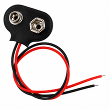 Load image into Gallery viewer, 9v Battery Snap T-Type with Wire Leads - Pack of 100
