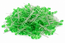 Load image into Gallery viewer, Flashing LED / Blinking LED - Green - 3mm - 100 Pack
