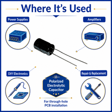 Load image into Gallery viewer, Electrolytic Radial Lead Capacitor 35V 4,700µF
