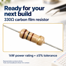 Load image into Gallery viewer, Carbon Film Resistors 5% 1/4 W 330 Ohms
