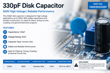 Load image into Gallery viewer, Ceramic Disc Capacitor ±20% 500V 330 pF
