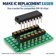 Load image into Gallery viewer, Machine Tooled Low Profile IC Socket 16-Pins  - 10 Pack
